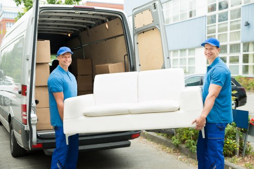 Commercial moving team planning a business relocation in Kingsbury