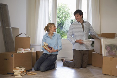 Packing and loading household belongings for a Kingsbury move