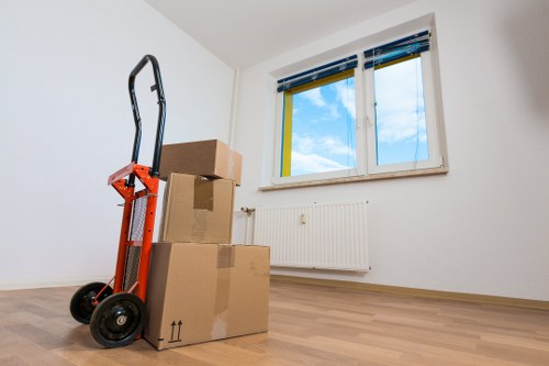 Kingsbury office movers handling furniture and equipment
