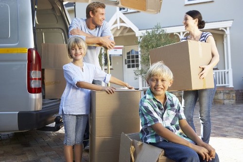 Van loading furniture for a Kingsbury home move