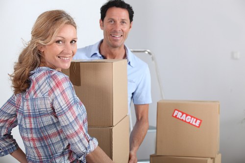 Professional movers handling stairs and flat access in Kingsbury